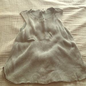 Pale green sleeveless sweater, size xs